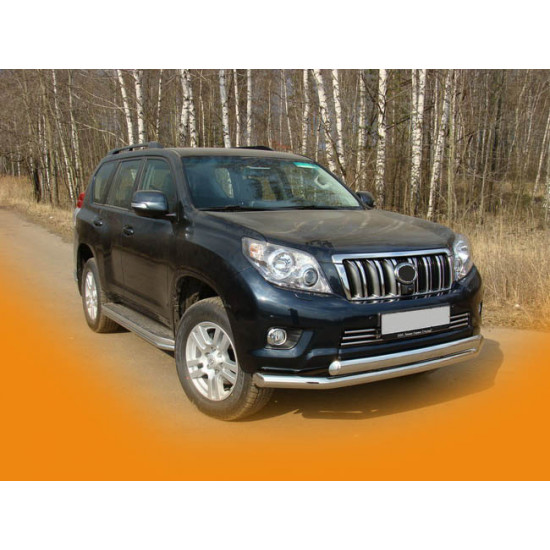 Передній захист ST014 (нерж) 60/42 мм для Toyota Land Cruiser Prado 150