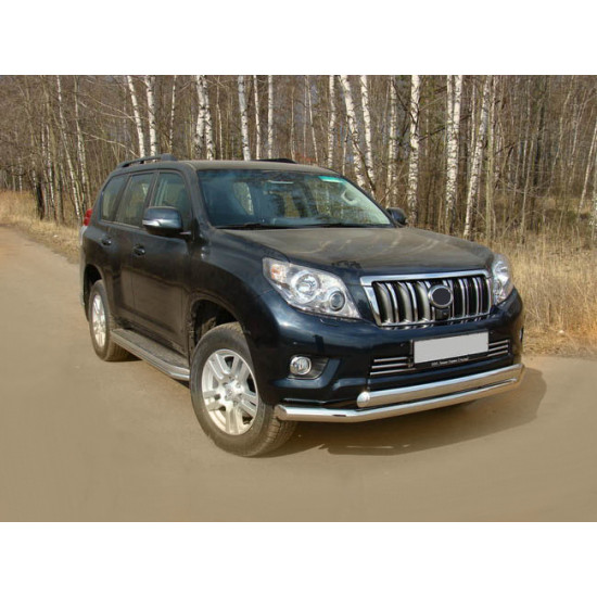 Передній захист ST014 (нерж) 60/42 мм для Toyota Land Cruiser Prado 150