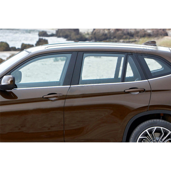 Нижні молдинги стекол (нерж.) 6 шт. для BMW X1 E-84 2009-2015рр