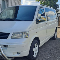 Накладки на дзеркала (2 шт) Carmos - Хромований пластик для Volkswagen T5 Transporter 2003-2010 рр