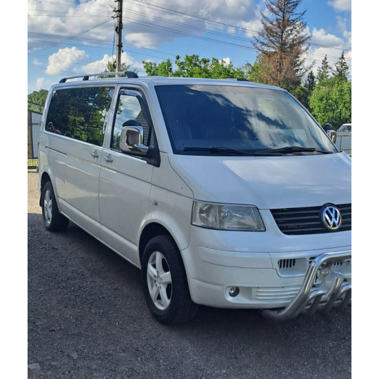 Накладки на дзеркала (2 шт) Carmos - Хромований пластик для Volkswagen T5 Transporter 2003-2010 рр