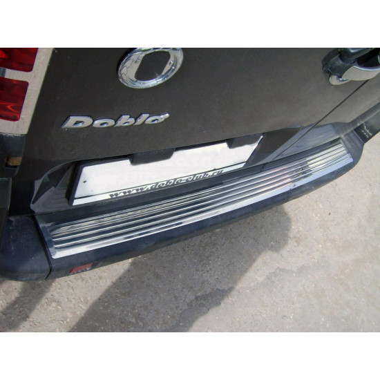 Накладки на задній бампер OmsaLine (нерж.) Глянцева для Fiat Doblo I 2001-2005 рр Накладки на задній бампер OmsaLine (нерж.) Глянцева для Fiat Doblo I 2001-2005 рр