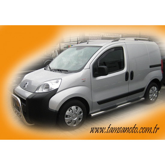 Бічні труби Ø70 (2 шт., Нерж.) для Fiat Fiorino/Qubo 2008-2024 рр