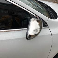 Накладки на дзеркала (2 шт., нерж) OmsaLine - Італійська нержавійка для Volkswagen Scirocco