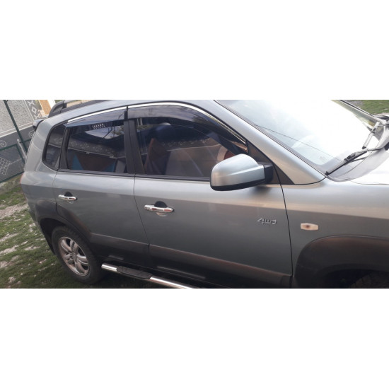 Накладки на ручки (4 шт, нерж) для Hyundai Tucson JM 2004-2024 рр