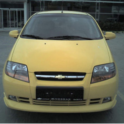 Накладка на передній бампер (під фарбування) для Chevrolet Aveo T200 2002-2008 рр