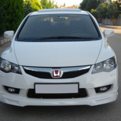 Накладка на передній бампер 2009-2011 (під фарбування) для Honda Civic Sedan VIII рр