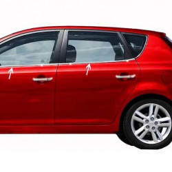 Окантовка вікон (4 шт., нерж.) для Kia Ceed 2007-2012 рр