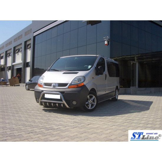 Кенгурятник WT003-4 (нерж.) Без напису для Opel Vivaro 2001-2015 рр