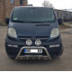 Кенгурятник WT003-4 (нерж.) З написом для Opel Vivaro 2001-2015 рр