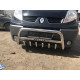 Кенгурятник WT003-4 (нерж.) З написом для Renault Trafic 2001-2015 рр