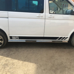 Бічні труби (2 шт., нерж) 70мм, Коротка база для Volkswagen T5 2010-2015 рр