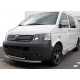 Нижня подвійна губа ST014 (нерж) 60 на 60мм для Volkswagen T5 Transporter 2003-2010 рр