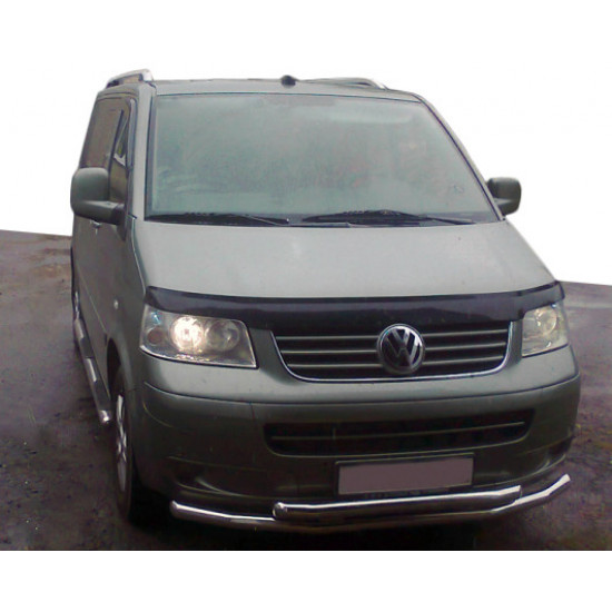 Нижня подвійна губа 60 / 48мм (нерж) 60 на 60мм для Volkswagen T5 Caravelle 2004-2010 рр