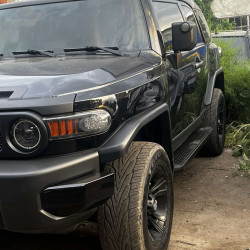 Бокові пороги Allmond Black (2 шт., алюм) для Toyota FJ Cruiser