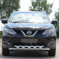 Передній захист ST015 (нерж) для Nissan Qashqai 2007-2010 рр