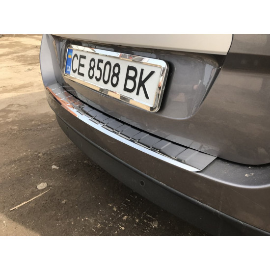 Накладка на задній бампер Carmos (Grand, нерж.) для Renault Scenic/Grand 2009-2016 рр