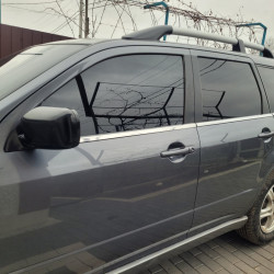 Нижня окантовка вікон (6 шт, нерж) для Mitsubishi Outlander 2001-2006 рр