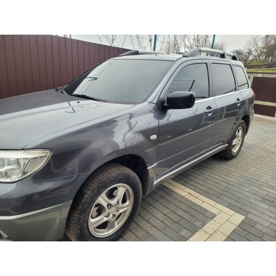 Нижня окантовка вікон (6 шт, нерж) для Mitsubishi Outlander 2001-2006 рр