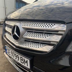 Накладки на решітку 2014-2020 (5 шт, BlackChrome) для Mercedes Vito / V-class W447 рр