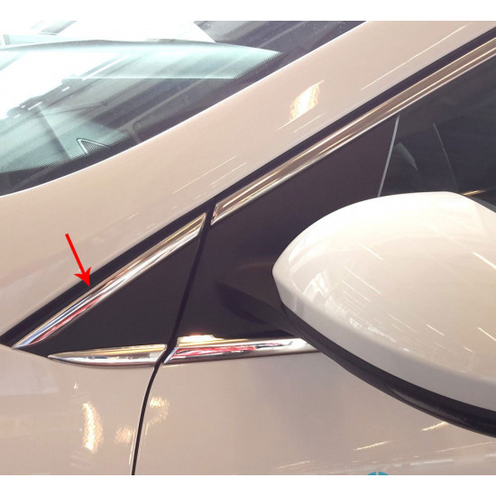 Повна окантовка вікон (Sedan, 12 шт., нерж.) Carmos - Турецька сталь для Renault Megane IV 2016-2022 рр Повна окантовка вікон (Sedan, 12 шт., нерж.) Carmos - Турецька сталь для Renault Megane IV 2016-2022 рр
