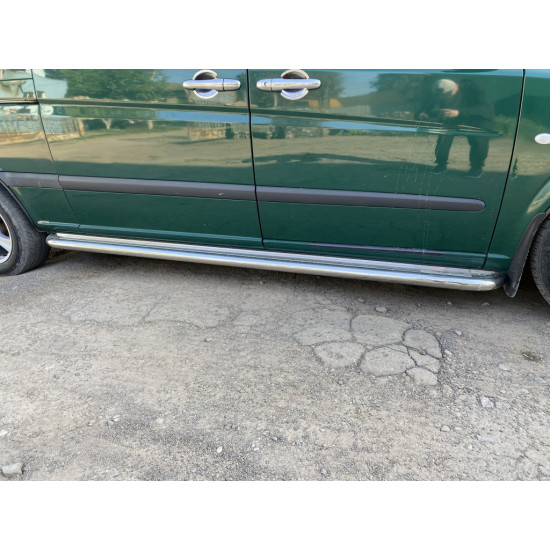 Бокові пороги Premium (2 шт., нерж.) d51, Коротка/Середня база для Mercedes Vito / V-class W447 2014-2024 рр