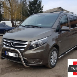 Бічні труби 2 шт., нерж.) d60, Коротка/Середня бази для Mercedes Vito / V-class W447 2014-2024 рр