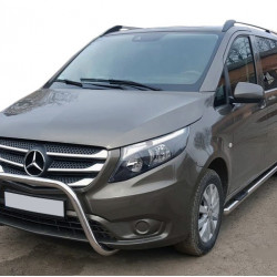 Бічні труби 2 шт., нерж.) d60, Довга база для Mercedes Vito / V-class W447 2014-2024 рр