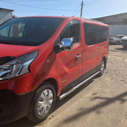 Бічні труби (2 шт., нерж.) 70 мм, коротка база для Opel Vivaro 2015-2019 рр