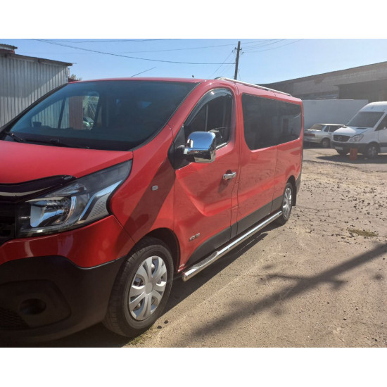 Бічні труби (2 шт., нерж.) 70 мм, коротка база для Opel Vivaro 2015-2019 рр