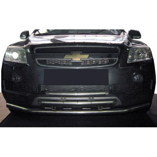 Передня потрійний захист (нерж.) для Chevrolet Captiva 2006-2019рр