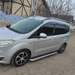 Бокові пороги Premium (2 шт., нерж) для Ford Courier 2014-2023 рр