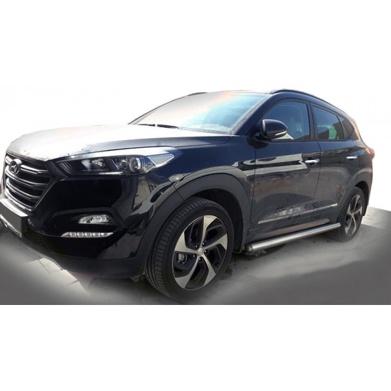 Бічні труби (2 шт., нерж) для Hyundai Tucson TL 2016-2021рр