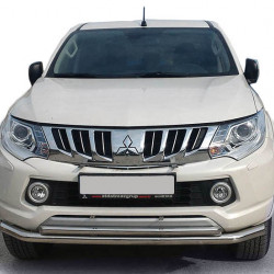 Передній захист ST014 (нерж) для Mitsubishi L200 2015-2024 рр