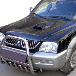 Кенгурятник QT007 (нерж.) для Mitsubishi L200 1996-2006 рр