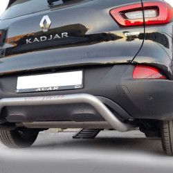 Задній захист AK007 (нерж) для Renault Kadjar