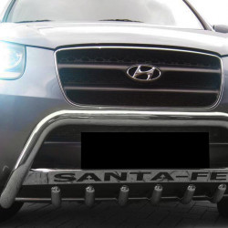 Кенгурятник WT004 (нерж.) для Hyundai Santa Fe 2 2006-2012рр