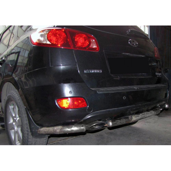 Задні кути з центральної AK0073 (2 шт., нерж.) для Hyundai Santa Fe 2 2006-2012рр