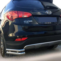 Задні кути AK-003-Подвійний (нерж.) для Hyundai Santa Fe 3 2012-2018рр