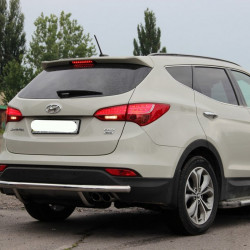 Задні кути AK-003-Подвійний (нерж.) для Hyundai Santa Fe 3 2012-2018рр