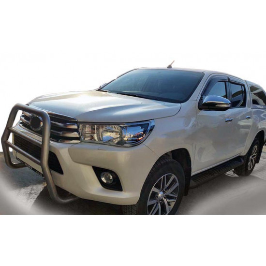 Передній захист QT007 (нерж) для Toyota Hilux 2015-2024 рр