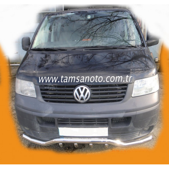 Нижня губа хвиля-гриль ST007-1 (нерж) для Volkswagen T5 Transporter 2003-2010 рр