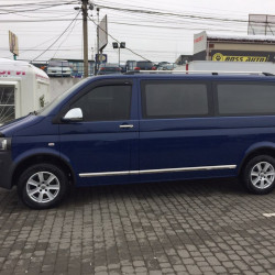 Молдинги на двері (нерж, Хром) 1 двері, Коротка, Carmos - Турецька сталь для Volkswagen T5 Caravelle 2004-2010 рр