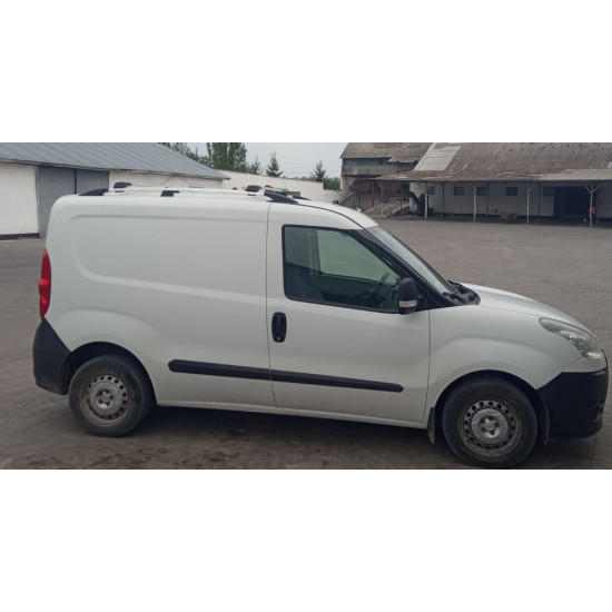 Поперечены на рейлінги без ключа (2 шт) Чорний для Fiat Doblo II 2010-2022 рр