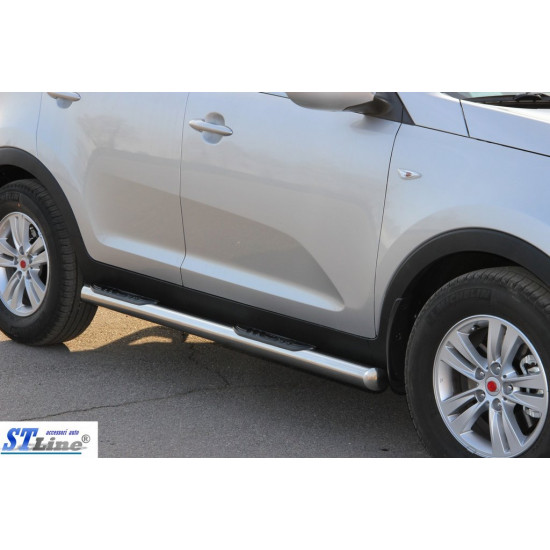 Бічні труби (2 шт., нерж.) для Kia Sportage 2010-2015 рр