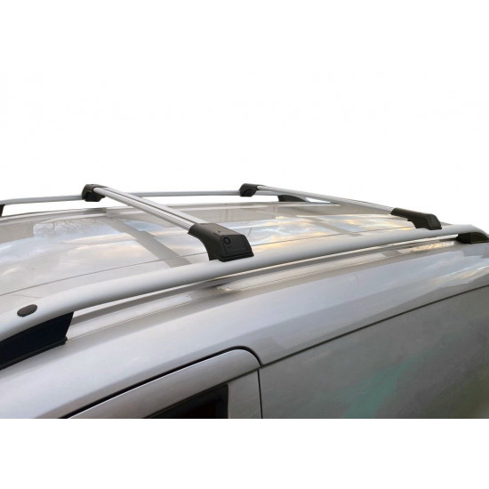 Перемички на рейлінги без ключа (2 шт) Чорний для Renault Kangoo 1998-2008 рр
