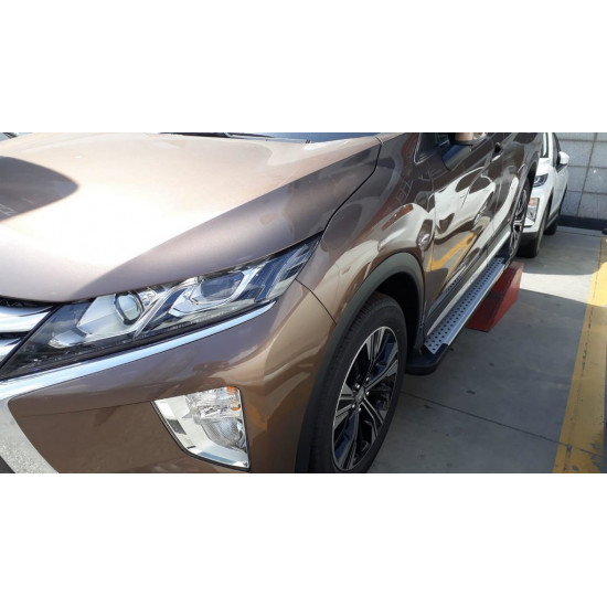 Бокові пороги X5-тип (2 шт., алюм.) для Mitsubishi Eclipse Cross