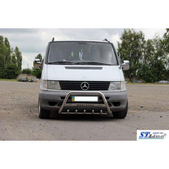 Кенгурятник WT003/4 (нерж.) без напису, 60мм для Mercedes Vito W638 1996-2003 років