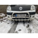 Кенгурятник WT003/004 (нерж.) з написом, 60 мм для Renault Kangoo 2008-2020 рр