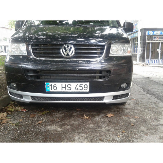 Передня нижня накладка ABT з вусами (під фарбування) для Volkswagen T5 Transporter 2003-2010 рр